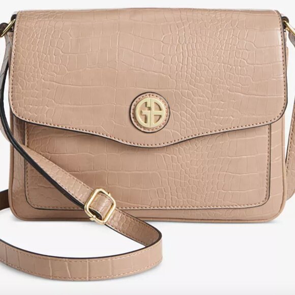 Giani Bernini Croc Flap Small Crossbody - Picture 1 of 2